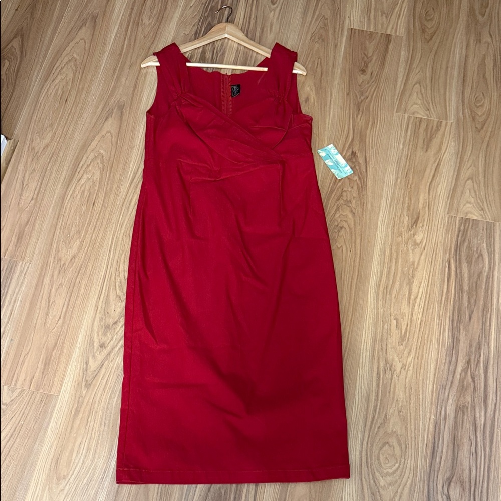 Red Rockabilly Sleeveless Dress